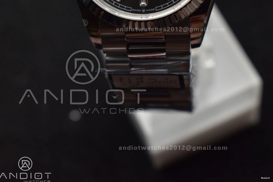 Dial 36 (Gain Diamond 904L Steel on Weight) SS Grey Bracelet vr3255 Best QF Edition V5 President DayDate 0601